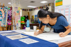 japanese artist working in british international school phuket