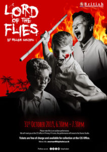 poster for a lord of the flies performance at bisp