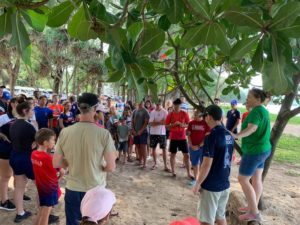 bisp community at beach clean up layan beach