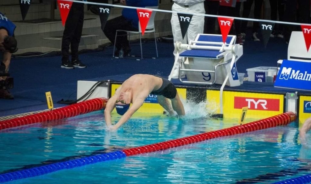 Arijus Pavlidi at the European Short-Course Swimming Championships 2019