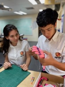 Photo of bisp students working with prosthetic arm phuket news
