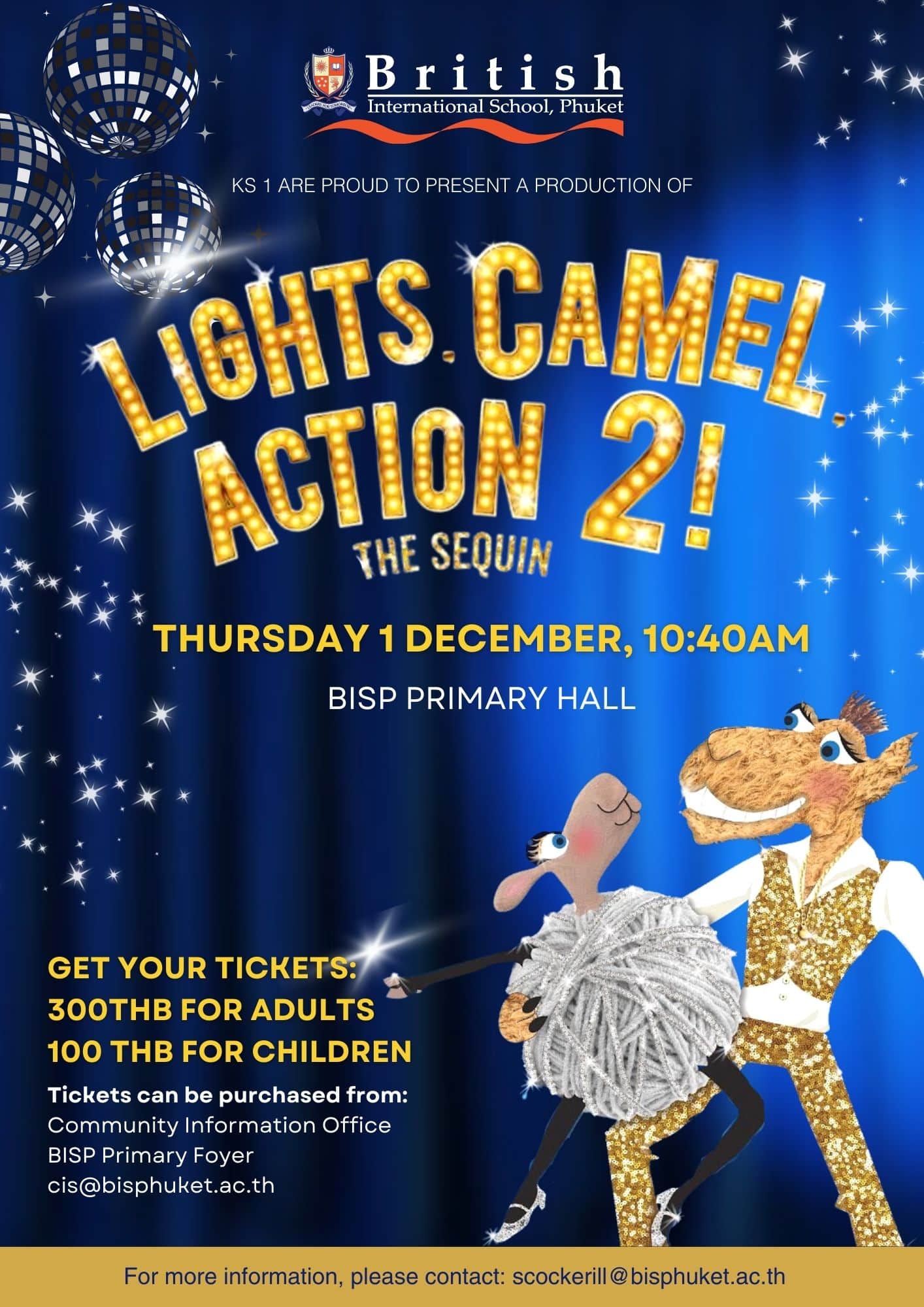 ‘Lights, Camel, Action 2!’ BISP KS1 Students Theater Production