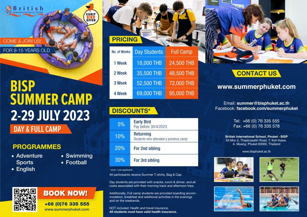 Save The Date Summer Bisp 2023 Summer Camp British International School Phuket