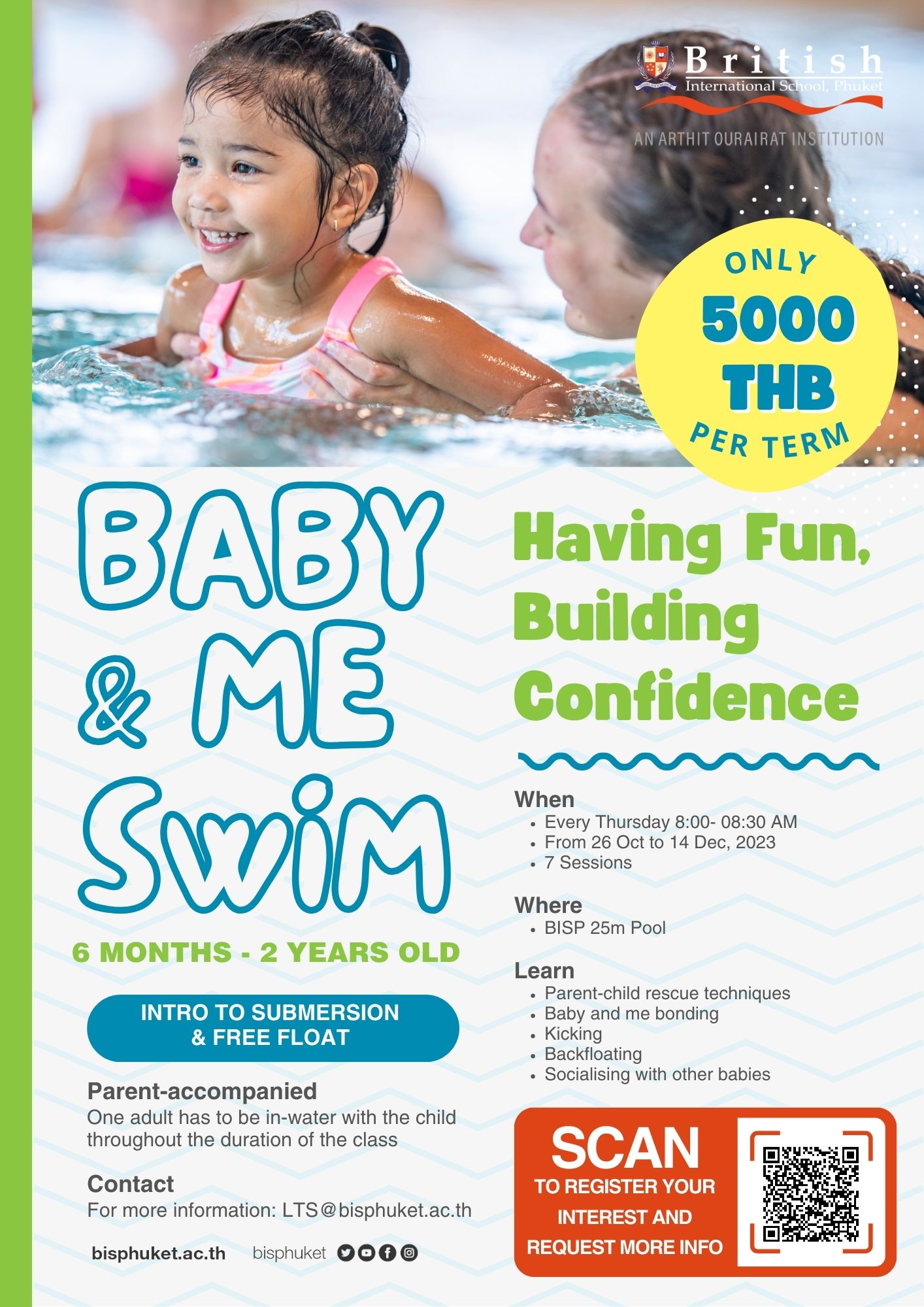 Baby and Me Swim Classes British International School Phuket