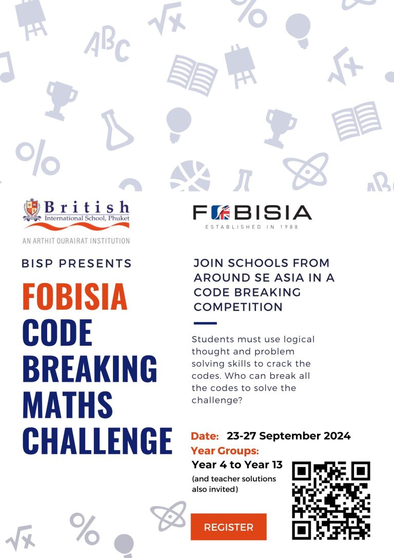 Fobisia code breaking math challenge british international school phuket